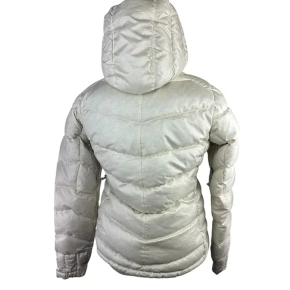 Patagonia Pipe Down Puffer Goose Insulated Coat Off White Women's Medium *Flawed - Picture 12 of 16